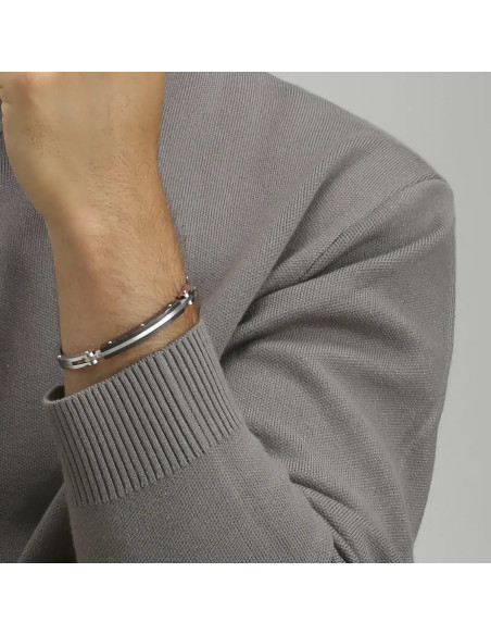 Bracelet Zeus De Jourdan En Acier Et Carbone