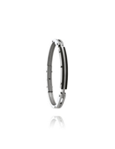 Bracelet Zeus De Jourdan En Acier Et Onyx Noir