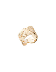Bague Tesselle De Saunier En Plaqué Or