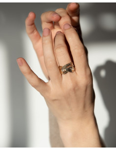 Bague Tesselle De Saunier En Plaqué Or 2