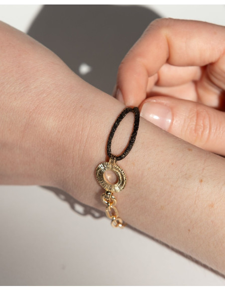 Bracelet Tesselle De Saunier En Plaqué Or