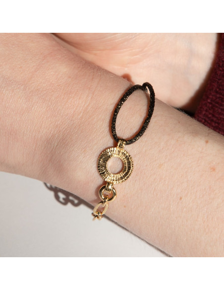 Bracelet Tesselle De Saunier En Plaqué Or