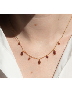 Collier Pampilles Chroma De Saunier Laqué Et Plaqué Or 2