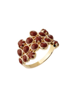 Bague Chroma De Saunier Laqué Bordeaux