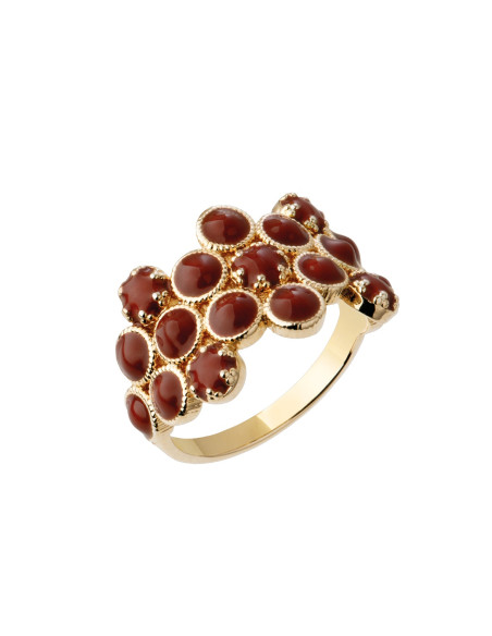 Bague Chroma De Saunier Laqué Bordeaux