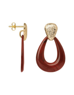 Boucles D'Oreilles Toscane De Chez SAUNIER Laqué Bordeaux 70466130195