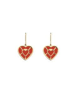 Boucles D'oreilles Coeur Les Georgettes Et Cuir Réversible