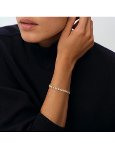 Bracelet Souple Beloved En Argent Doré Et Ses Oxydes 2