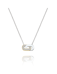 Collier En Argent Bicolore Et Oxydes CHARLES GARNIER Collection Styles