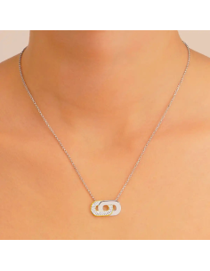Collier En Argent Bicolore Et Oxydes CHARLES GARNIER Collection Styles 2