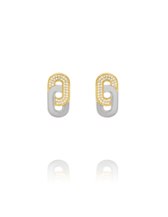 Boucles D'oreilles Maillons Et Oxydes De CHARLES GARNIER Argent