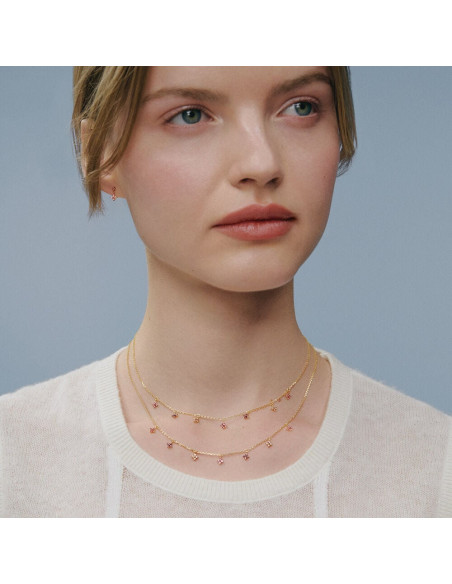 Collier Ras Du Cou Beloved De Agatha Doré Et Rose