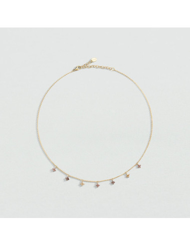 Collier Ras Du Cou Beloved De Agatha Doré Et Rose