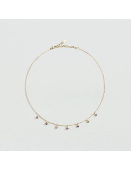 Collier Ras Du Cou Beloved De Agatha Doré Et Rose