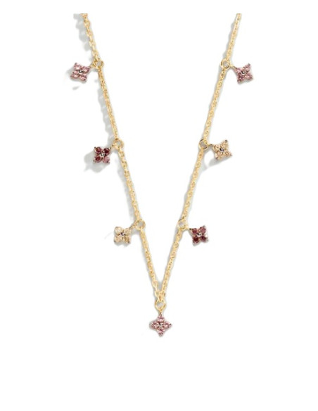 Collier Ras Du Cou Beloved De Agatha Doré Et Rose