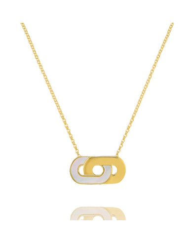 Collier Maillons De Charles Garnier Argent Doré Et Nacre