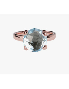 Bague Cocktail Moyenne BRONZALLURE En Topaze Bleue 2