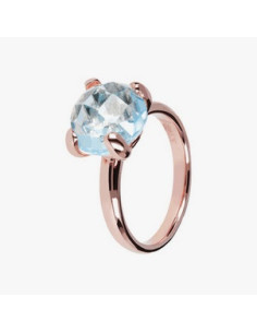 Bague Cocktail Moyenne BRONZALLURE En Topaze Bleue