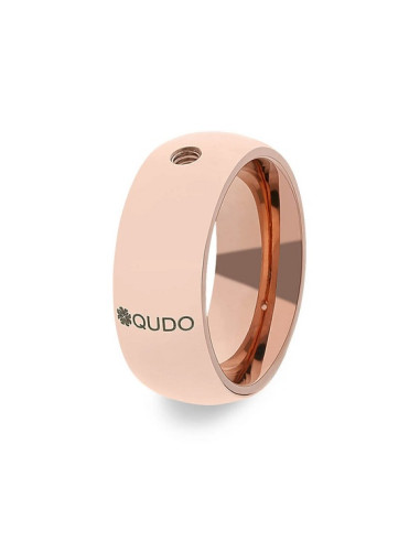 Bague Qudo En Acier Rosé Collection Basic Big