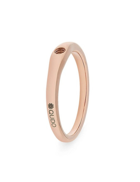 Bague Qudo En Acier Rosé Collection Basic Fine