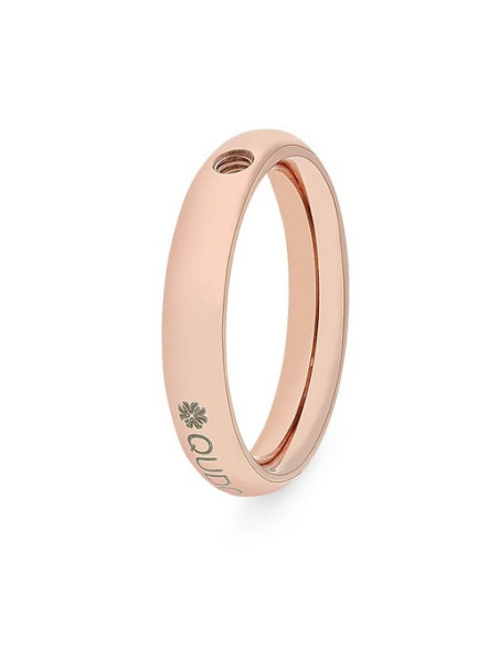 Bague Qudo En Acier Rosé Collection Basic Small