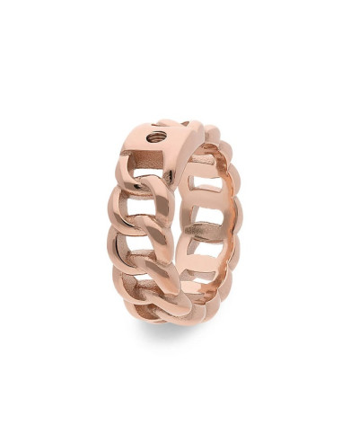 Bague Qudo En Acier Rosé Collection Liberi