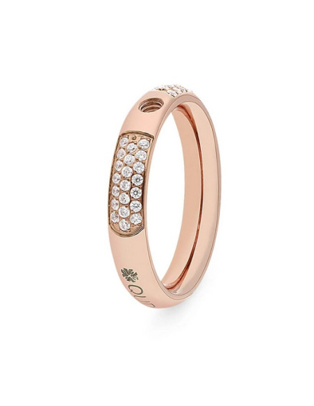Bague Qudo En Acier Rosé Collection Basic Small Deluxe