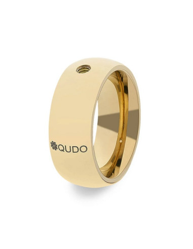 Bague Qudo En Acier Doré Collection Basic Big