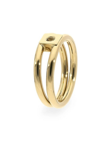 Bague Qudo En Acier Jaune Basic Roma