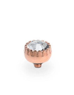 London Small Top 8mm QUDO Crystal Acier Rosé