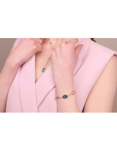 Bracelet Plaqué Or Rose Prisme Ronds Et...