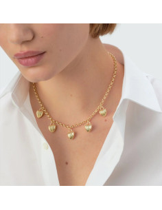 Collier Mi-Long Sacré Coeur De Agatha En Laiton Doré 2