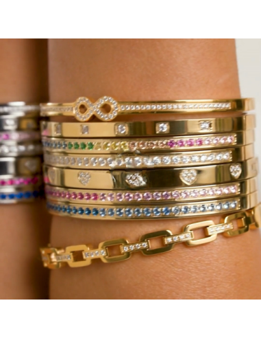 Bracelet Jonc Pretty Bangle Doré Nomination Et 7 Oxydes