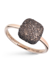 Bague Pesavento Polvere Di Sogni Noir Et Rose