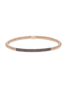 Bracelet Elastique Pesavento Polvere Di Sogni Marron Et Rose Bronze
