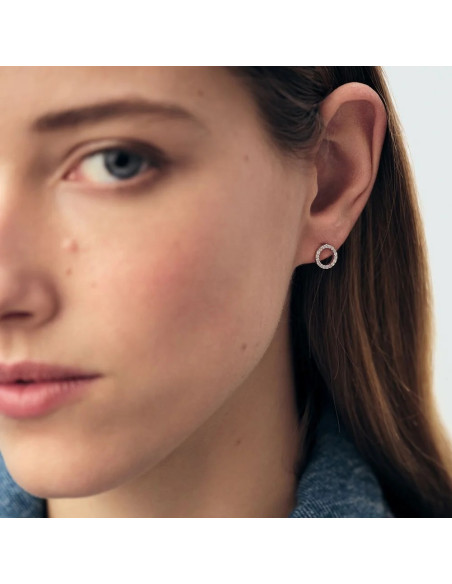 Boucles D'oreilles Rondou Agatha En Argent
