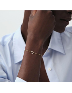 Bracelet Souple Rondou De Agatha En Argent Doré 2