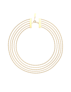 Collier Rivière Multi Chaines finition dorée Les Georgettes