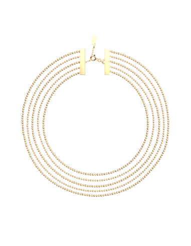 Collier Rivière Multi Chaines finition dorée Les Georgettes