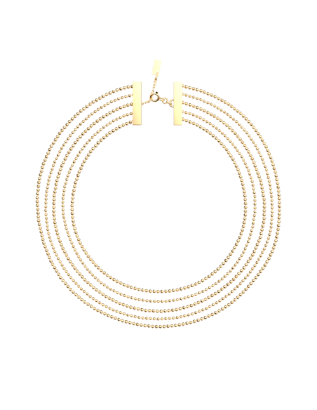 Collier Rivière Multi Chaines finition dorée Les Georgettes