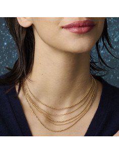 Collier Rivière Multi Chaines finition dorée Les Georgettes 2