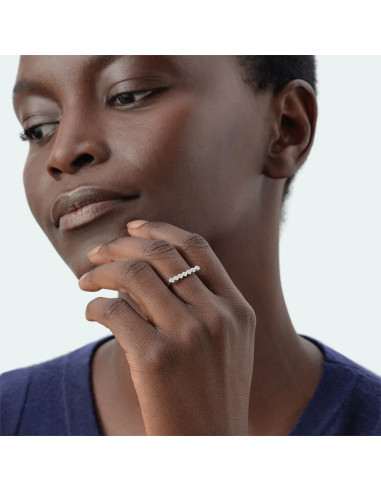 Bague Fine Agatha Odéon 7 Oxydes En Argent