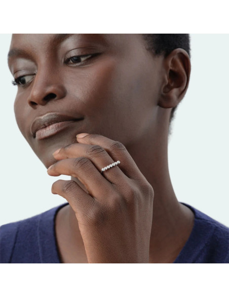 Bague Fine Agatha Odéon 7 Oxydes En Argent