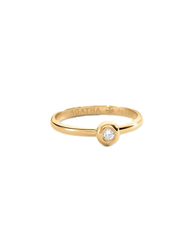 Bague Fine Agatha Odéon En Argent Doré