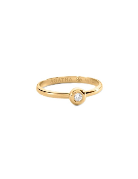 Bague Fine Agatha Odéon En Argent Doré