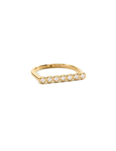 Bague Fine Agatha Odéon 7 Oxydes En Argent Doré