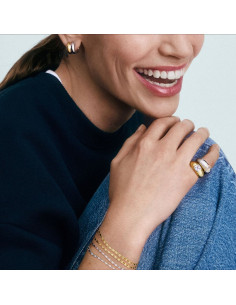 Bracelet Souple Double Rang Jussieu De Agatha En Laiton Doré 2
