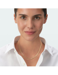 Collier Double Rang Jussieu De Agatha En Laiton Doré 2