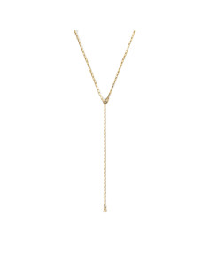 Collier Forme Y Jussieu De Agatha En Laiton Doré