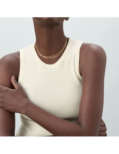 Collier  Forme Y Jussieu De Agatha En Laiton Doré